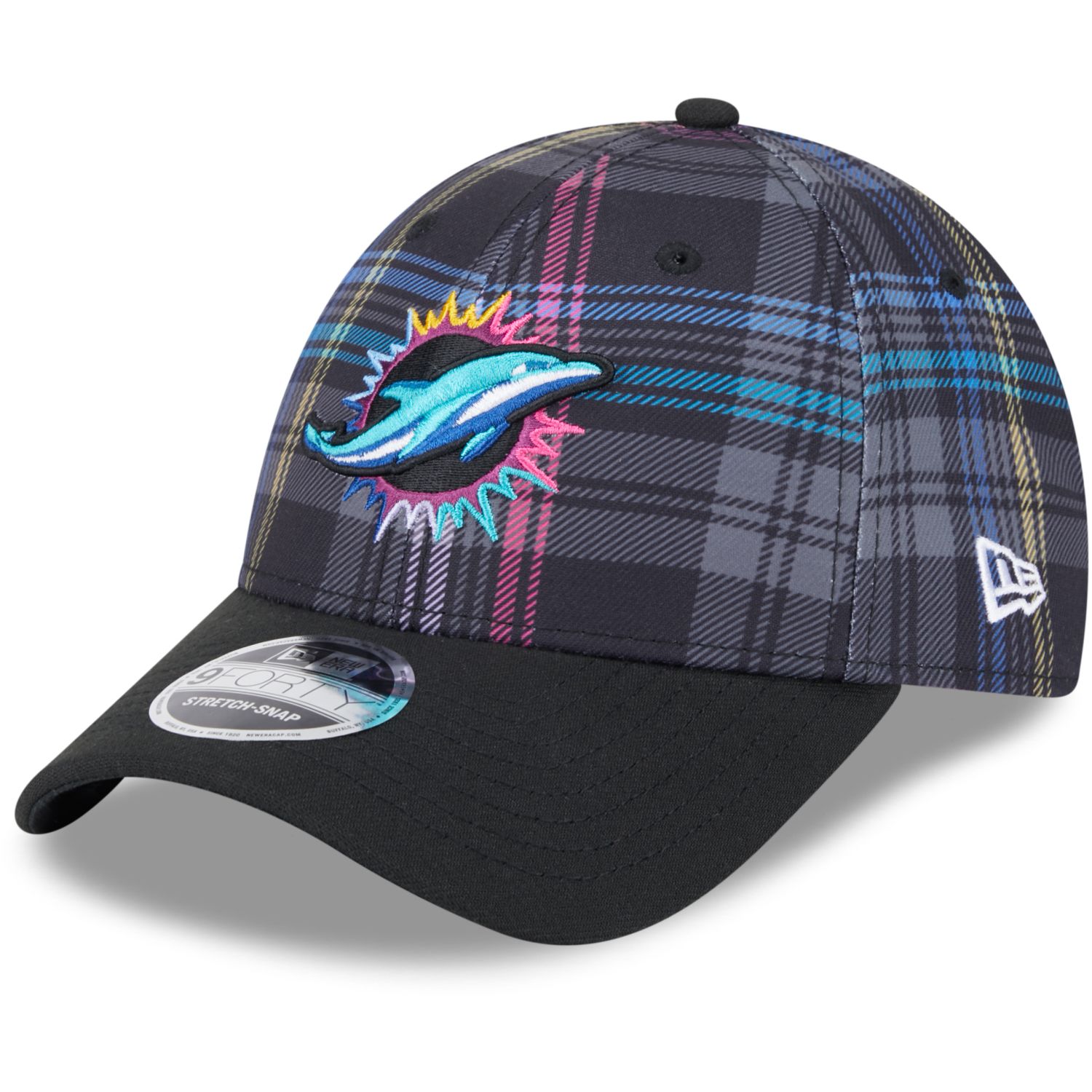 Miami Dolphins CRUCIAL CATCH New Era 9FORTY Snapback Cap