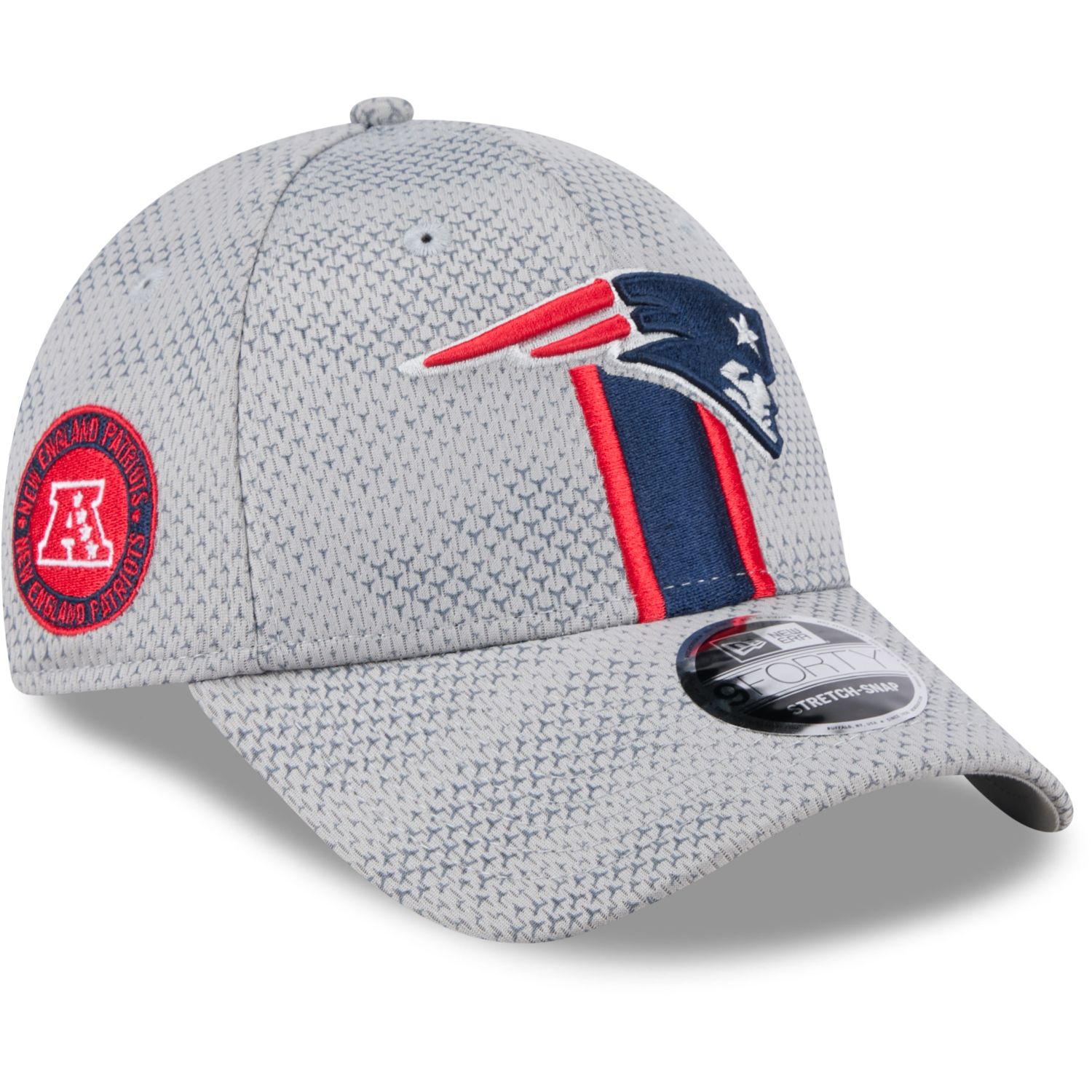 New Era 9Forty Stretch Cap SIDELINE New England Patriots gry