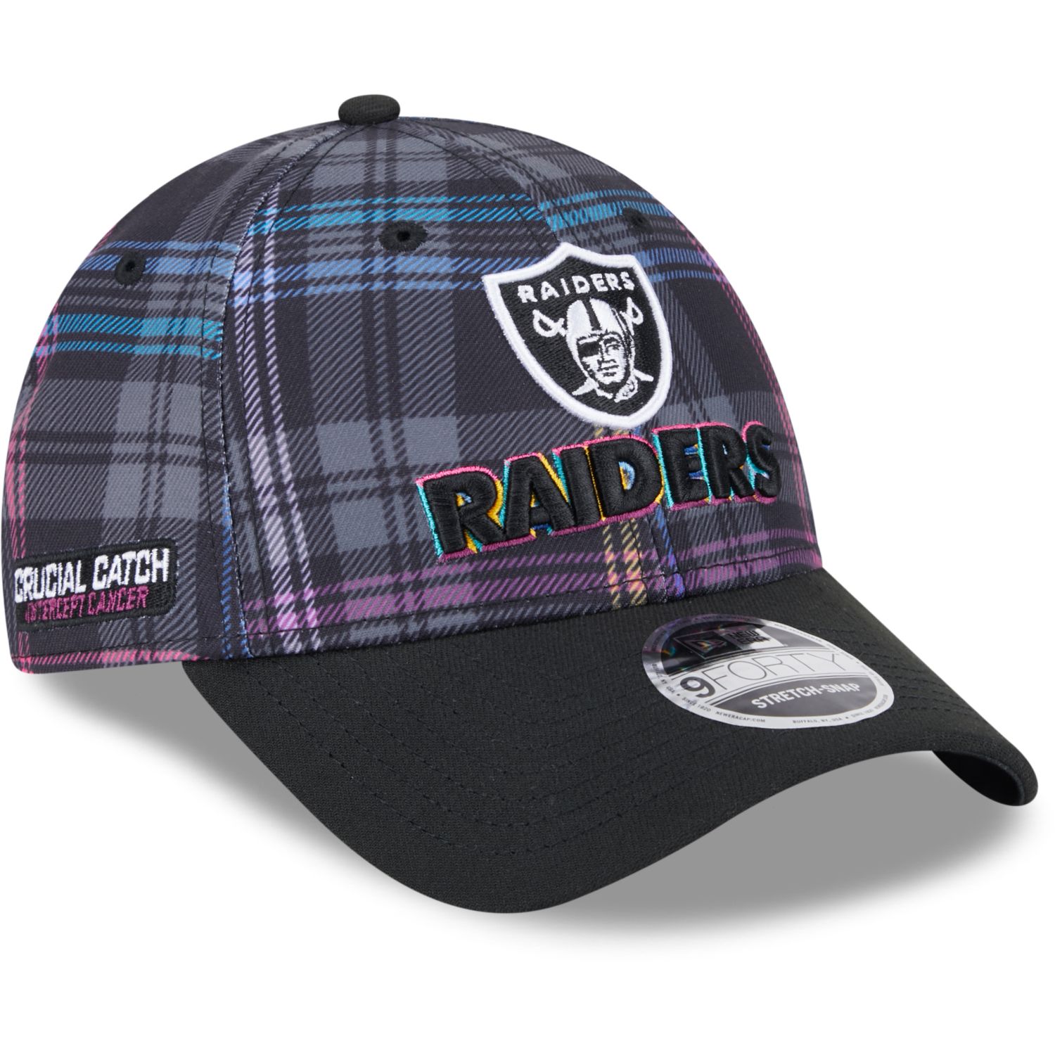 Las Vegas Raiders CRUCIAL CATCH New Era 9FORTY Snapback Cap