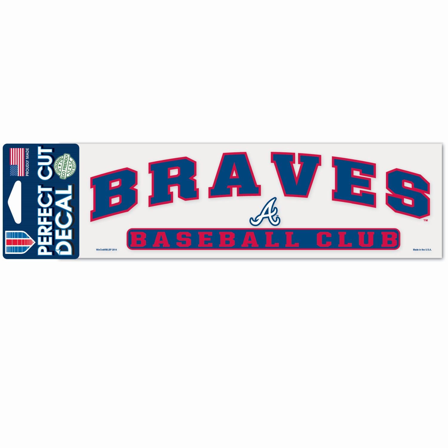 MLB Perfect Cut Aufkleber 8x25cm Atlanta Braves