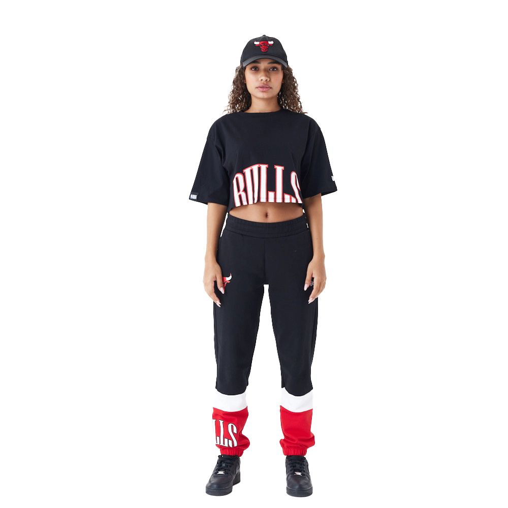 New Era Ladies Chicago Bulls Crop Top black