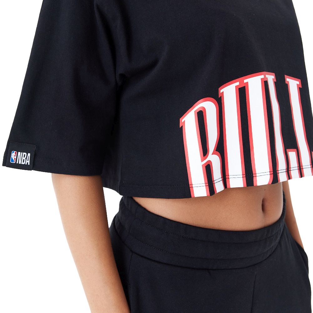 New Era Ladies Chicago Bulls Crop Top black