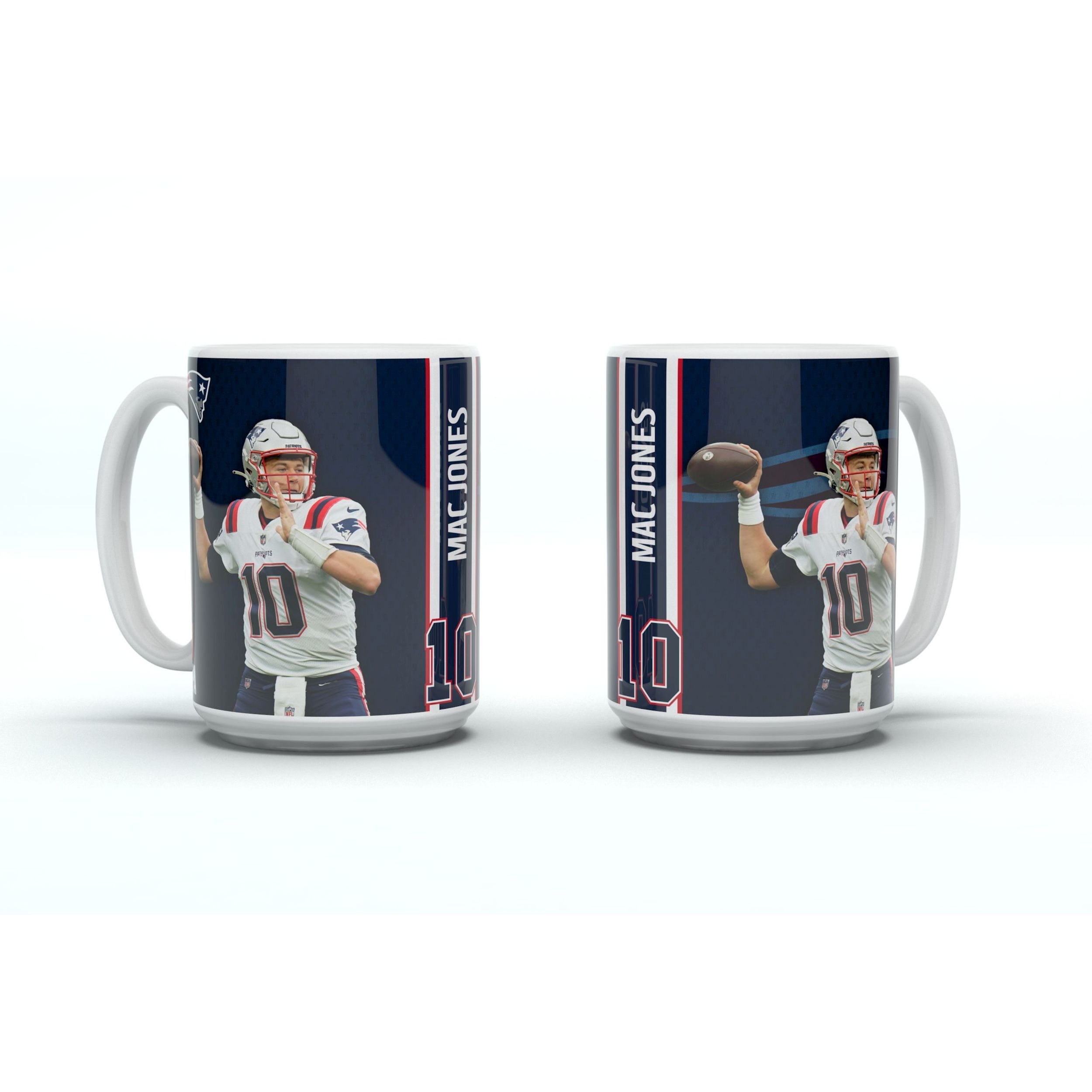 Mac Jones MOTION New England Patriots NFL 15oz Mug