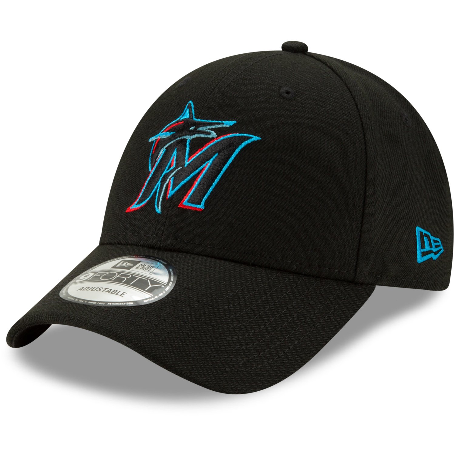 New Era 9Forty Cap - MLB LEAGUE Miami Marlins schwarz