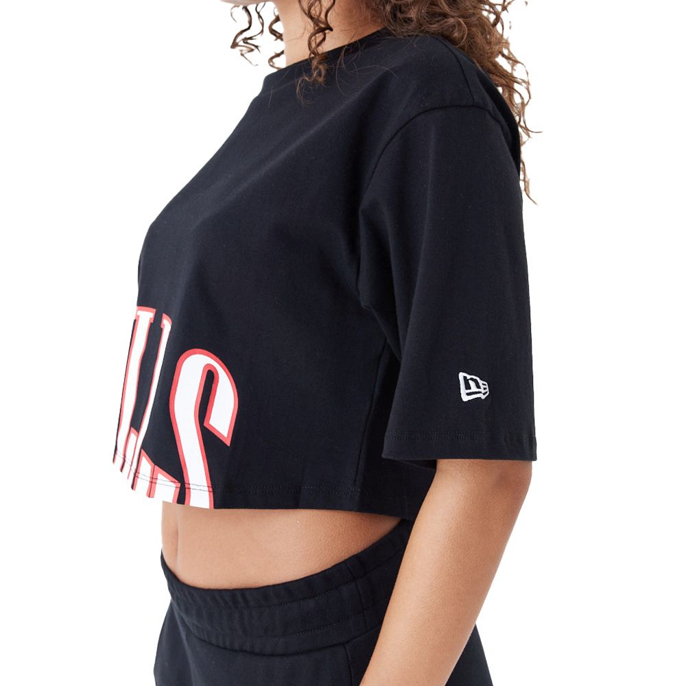 New Era Ladies Chicago Bulls Crop Top black