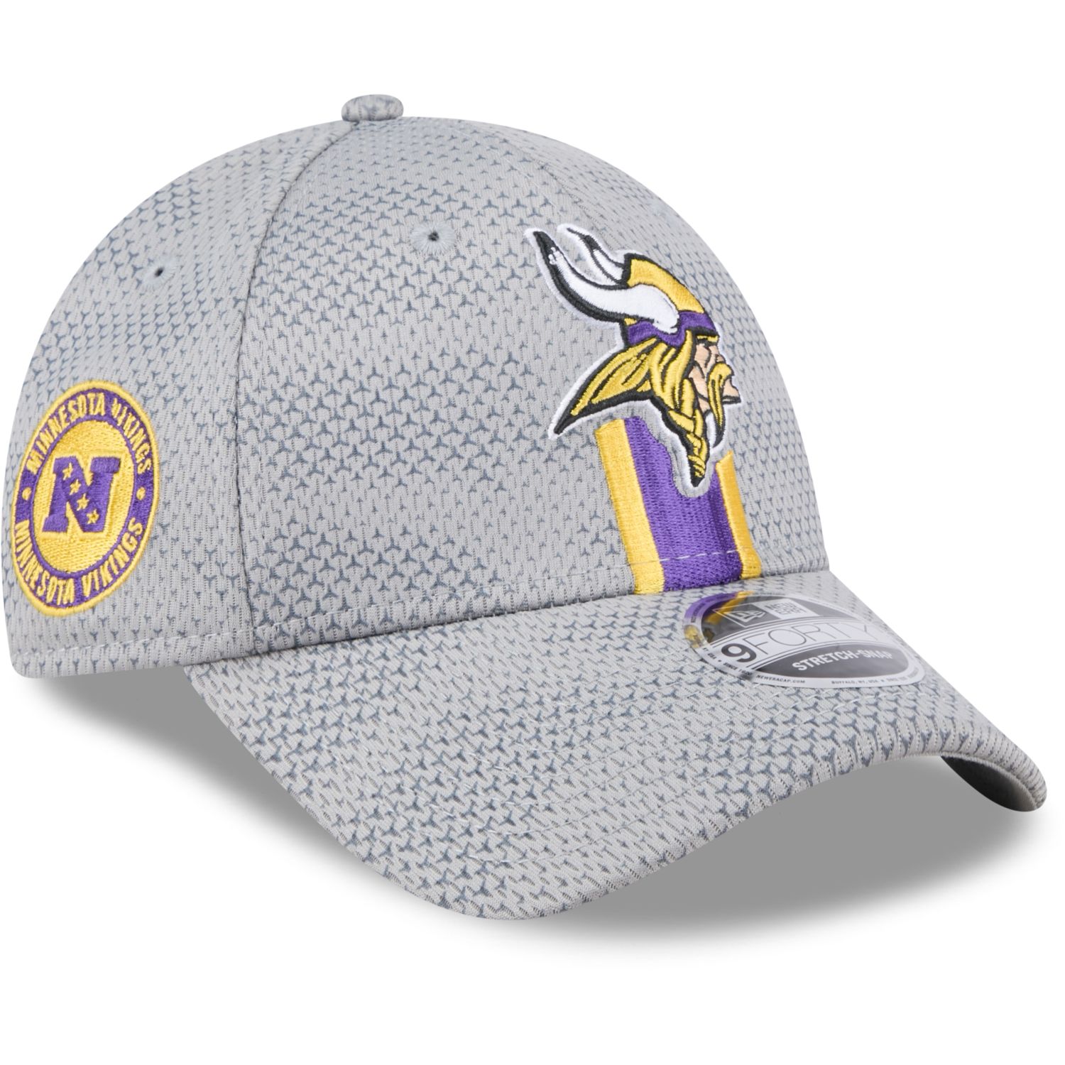 New Era 9Forty Stretch Cap SIDELINE Minnesota Vikings grey