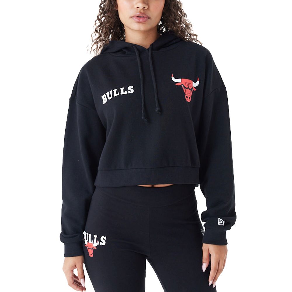 New Era Ladies Crop Fleece Hoody Chicago Bulls black