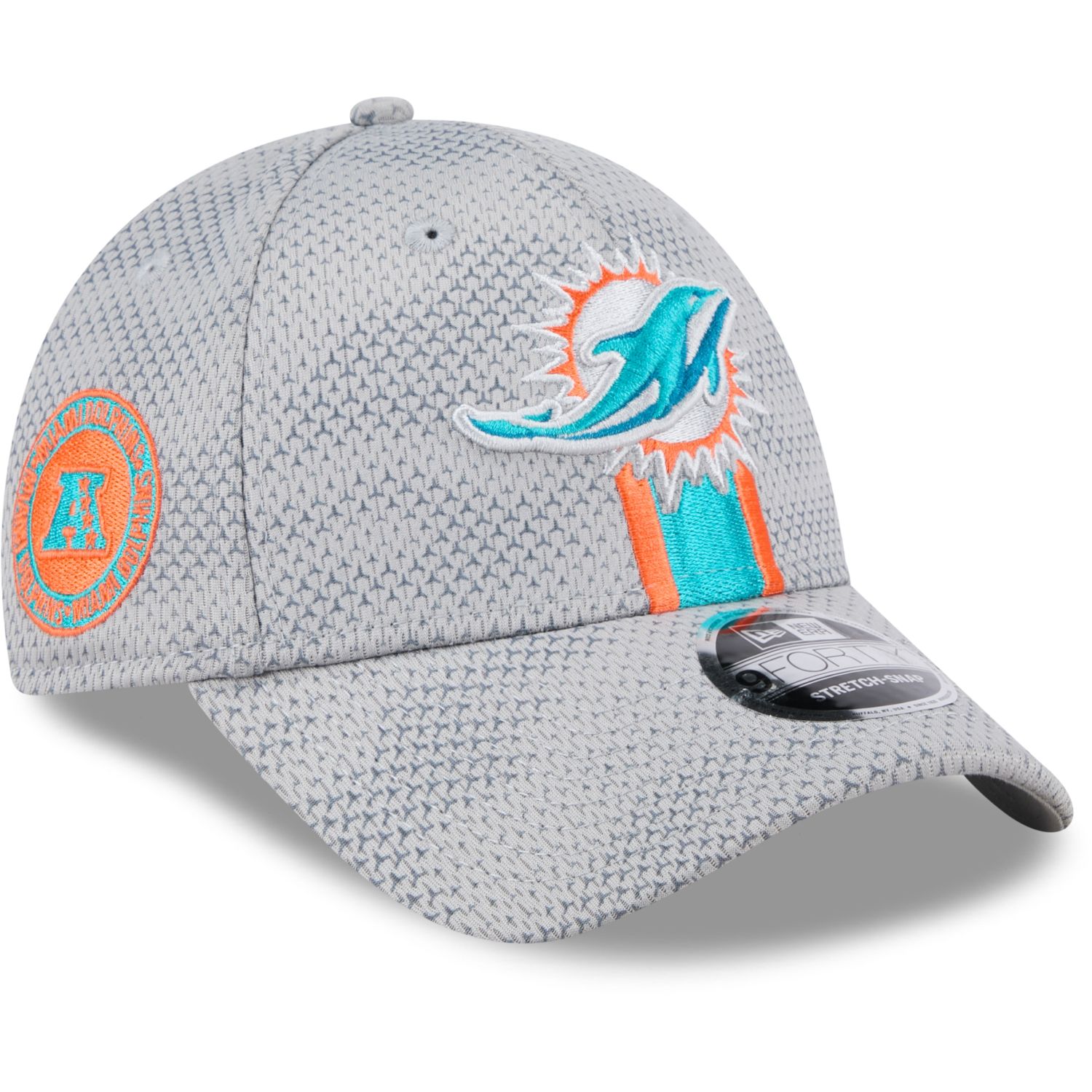 New Era 9Forty Stretch Cap SIDELINE Miami Dolphins grey